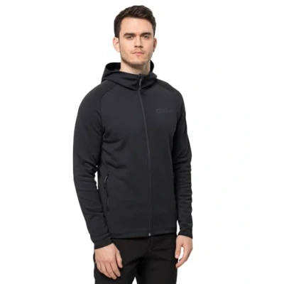 Abbildung von Jack Wolfskin Baiselberg Hooded FZ Sweatjacke, Herren, Größe: XL, Black