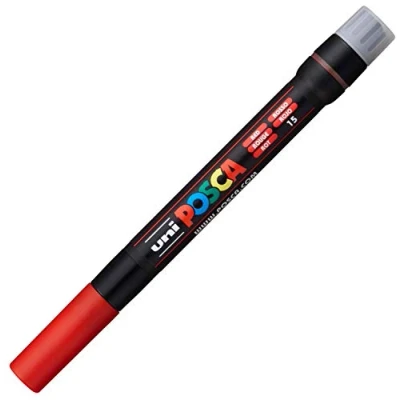 Abbildung von uni ball 181621 POSCA Marker mit Pinselspitze, rot