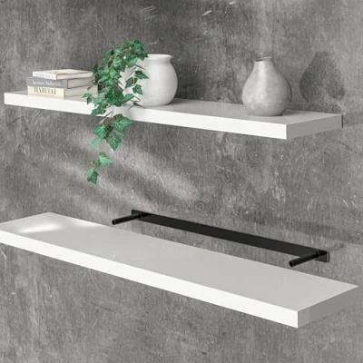 Abbildung von Casaria Wandboard, mit Halterung 50 110cm Schwebend 15kg Tragkraft Küche Wohnzimmer Büro