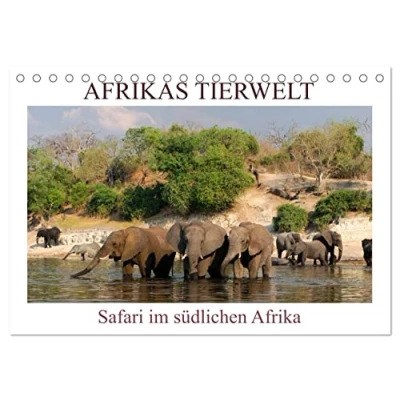 Abbildung von Afrikas Tierwelt, Safari im südlichen Afrika (Tischkalender 2025 DIN A5 quer), CALVENDO Monatskalender