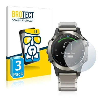 Abbildung von BROTECT Schutzglas für Garmin quatix 5 (3 Stück) Schutzfolie Panzer Folie Glas [Extrem Kratzfest 9H, Anti Fingerprint, Ultra Transparent]