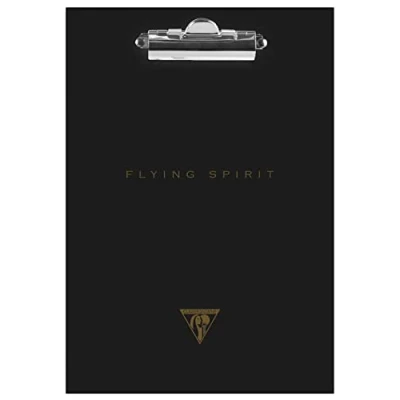 Abbildung von Clairefontaine 116032C FLYING SPIRIT, Klemmbrett / Dokumentenhalter, 23x33cm, ideal für Unterwegs, Schwarz, 1 Stück