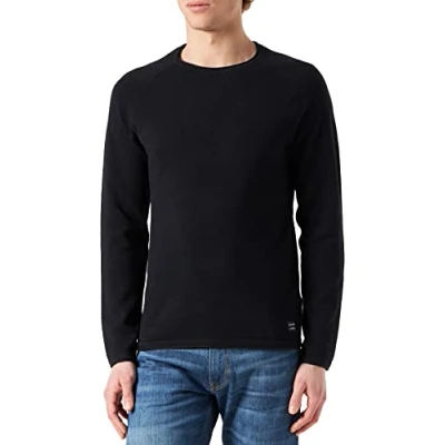Abbildung von JACK &amp; JONES Herren Strickpullover Rundhals Basic Langarm Sweater Baumwolle Shirt JJEHILL