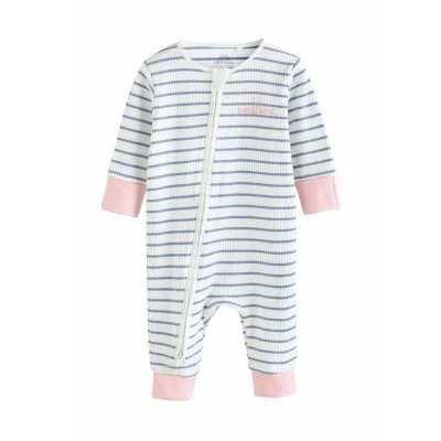 Abbildung von Next Regular FIT 3 PACK Slogan Strampler für Kinder, Größe: 74, Pink grey