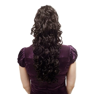 Abbildung von WIG ME UP N310 3 Voluminös wallendes Haarteil/Zopf/Pferdeschwanz, lockig, sehr lang, ca. 60 cm, Dunkelbraun