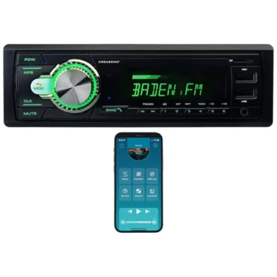 Abbildung von CREASONO DAB Autoradio 1DIN: DAB+ mit MP3 Wiedergabe, RDS, App Steuerung, Equalizer (Autoradio DIN1, Autoradio, Bluetooth)