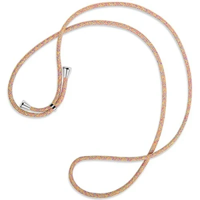 Abbildung von mtb more energy® Ersatz Band für Handykette Rainbow inklusive Endkappen (Silber) hochwertige Austausch Kordel Seil Kette