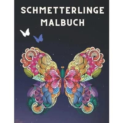 Abbildung von Schmetterlinge Malbuch: für Erwachsene mit schönen Schmetterlingen und floralen Mustern│ Mandala Schmetterling Malvorlagen Entspannung Stressabbau