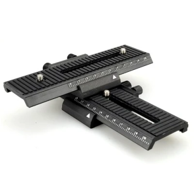 Abbildung von DSLRKIT Makro 4 Wege Einstellschlitten perfekte Nahfotografie für D SLR (Makroschlitten, Kameraschlitten, Fotoschlitten, Makroschiene) Verstellweg 10cm
