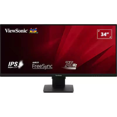 Abbildung von Viewsonic VA3456 MHDJ 86,4 cm (34 Zoll) Büro Monitor (UWQHD, IPS Panel, HDR10, HDMI, DP, Höhenverstellbar, Lautsprecher, 3 Jahre Austauschservice) Schwarz