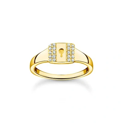 Abbildung von Thomas Sabo TR2372 414 14 Ring für Damen Schloss Goldfarben
