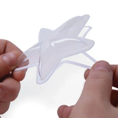 Abbildung von Herstellung von Essential Shaker Domes Star 3&quot; 6PK