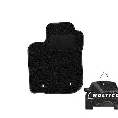 Abbildung von moto MOLTICO Fahrer Fußmatte Auto Velours Fahrerseite Autoteppiche Schwarz Fahrermatte 1 teilig passend für Dacia Sandero Stepway I 2013 2018