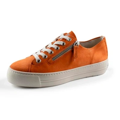 Abbildung von Paul Green Sneaker low, Damen, Größe: 39, Samtziege papaya Schuhe