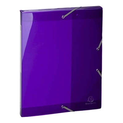 Abbildung von Exacompta 59676E Archivbox Iderama PP, 24 x 32 cm, ideal für Ihre Dokumente in Format DIN A4, Rücken 25 mm, violett, 1 Stück