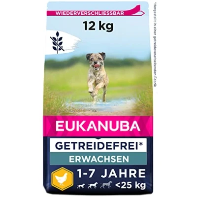 Abbildung von Eukanuba Adult Small Medium Grain Free Huhn Hundefutter 12 kg...