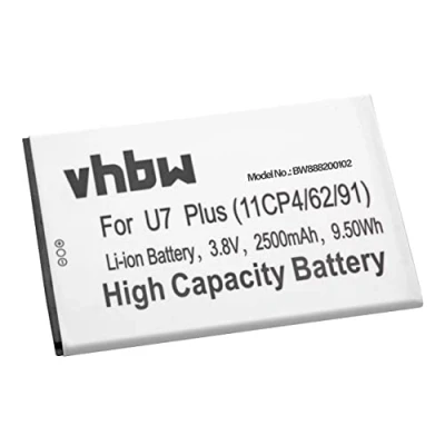 Abbildung von vhbw Akku kompatibel mit Oukitel U7 Plus Handy Smartphone Telefon (2500mAh, 3,8V, Li Ion)