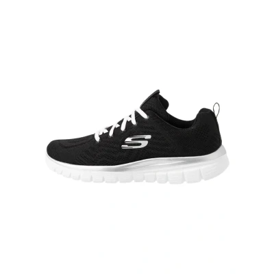 Abbildung von Skechers Damen Graceful get Connected 12615 Sneakers, Black Mesh White Trim, 36 EU