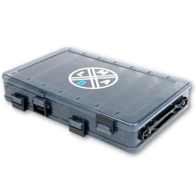 Abbildung von LMAB Köderbox Tackle Box Hardbait 3 Größen Wobbler Box, Angelbox für doppelseitig, Wobblerbox, Angelköder (L Kurze Teilung 27x18x5 cm)