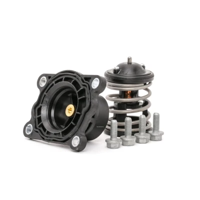 Abbildung von FEBI BILSTEIN 44685 Kühlwasserthermostat 87 mit Dichtung Schrauben Gehäuse BMW: 3 Touring, X1, 1 Coupe, MINI: Schrägheck, Clubman, Countryman