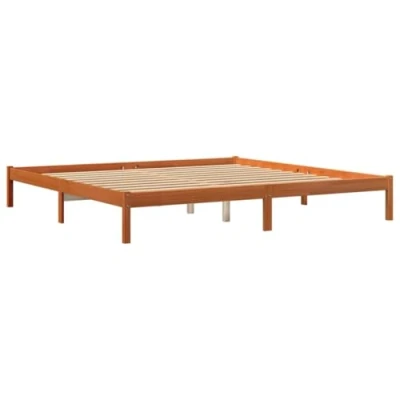 Abbildung von vidaXL Bett Massivholzbett Wachsbraun 180x200 cm Kiefer