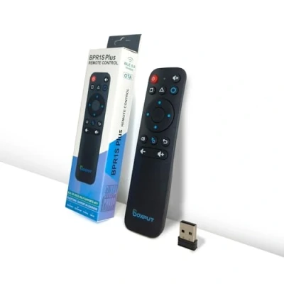 Abbildung von BOXPUT BPR1S Plus 2.4G RF， Ausgestattet mit USB Empfänger, Bluetooth Stimme, Luftmaus Fernbedienung, 6 Achsen Gyroskop, passend für TV/TV Box/Computer/Smart Projektor/Set Top Box