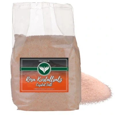 Abbildung von Azafran Rosa Kristallsalz (bekannt als Himalaya Salz) Steinsalz fein 1kg