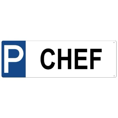 Abbildung von Interluxe METALLSCHILD Blechschild Parkschild Dekoschild P Chef Parkplatz Schild Geschenk