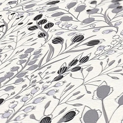Abbildung von A.S. Création Vliestapete &quot;Attractive 2 Tapete mit Blümchen&quot;, matt gemustert neutral, Floral Blumentapete blümchen leicht strukturiert Design Kinderzimmer