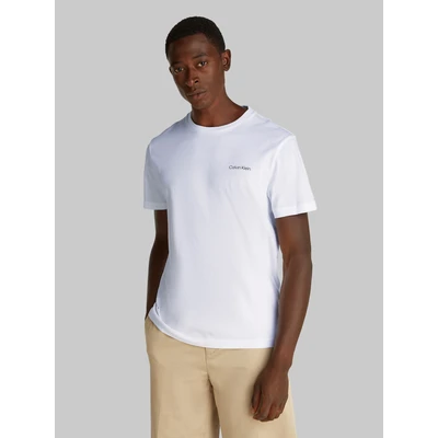 Abbildung von Calvin Klein Linear BOX LOGO Tshirt print, Herren, Größe: Medium, Bright white