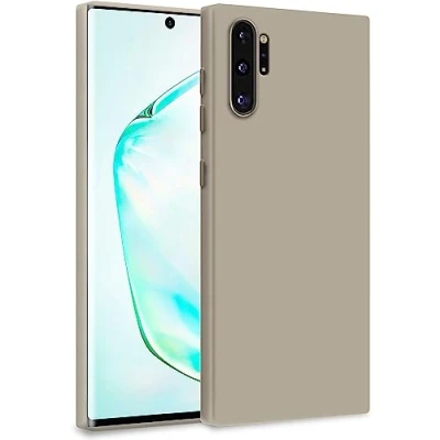 Abbildung von MyGadget Hülle für Samsung Galaxy Note 10 Plus Zweilagige Handyhülle mit Kameraschutz Cover Innenfutter &amp; Silikon außen Grau