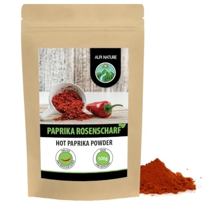 Abbildung von Paprika scharf (500g), gemahlen scharf, Paprikapulver in wiederverschließbare Verpackung