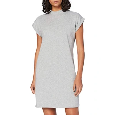 Abbildung von Build Your Brand Womens BY101 Ladies Turtle Extended Shoulder Casual Dress, Heather Grey, XL