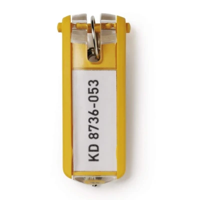 Abbildung von DURABLE Schlüsselanhänger KEY CLIP gelb 6 Stück