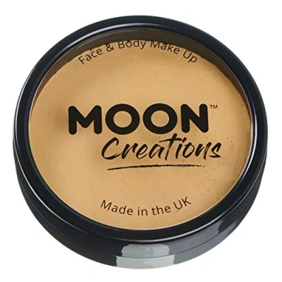 Abbildung von Moon Creations Pro Gesichts und Körper Make up, professionelle Farbfarben Kuchentöpfe für Gesichtsfarbe, Kostüme, Feste, Halloween Kinder, Erwachsene (Goldsand, 36 g)