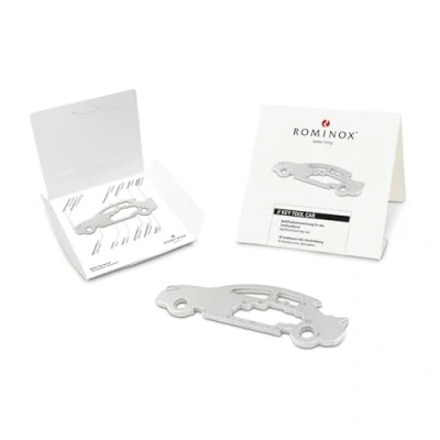 Abbildung von Geschenkartikel: ROMINOX Key Tool // Auto/Car, 18 Funktionen, Keytool Schlüsselanhänger, Flaschenöffner, Edelstahl Multitool + Funktionsbeschreibung, Multifunktionswerkzeug, Führerschein