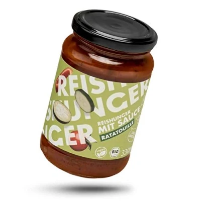 Abbildung von REISHUNGER BIO Sauce Ratatouille,6x330ml Vegan &amp; Glutenfrei Mediterrane Fertigsauce Ideal zu Reis, Pasta und anderen Gerichten