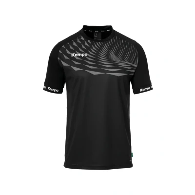 Abbildung von Kempa Herren Wave 26 Shirt Jungen Sportshirt Kurzarm Funktionsshirt Handball Gym Fitness Trikot, Schwarz/Anthra, 3XL EU