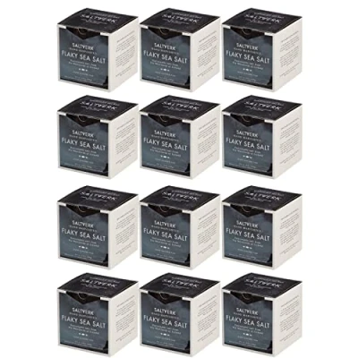 Abbildung von Flaky Sea Salt Meersalzflocken Speisesalz Meersalz grob mineralhaltiges, isländisches (12 x 250 g)