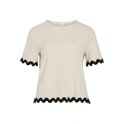 Abbildung von VILA Vicalisa Oneck Tshirt print, Damen, Größe: Small, Birch