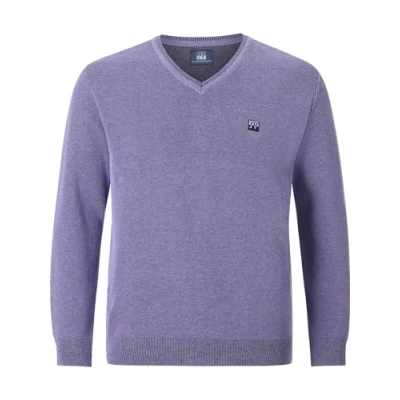 Abbildung von Jan Vanderstorm Keimo Strickpullover, Herren, Größe: XXL, Helllila melange
