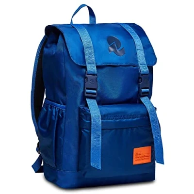 Abbildung von INVICTA CHAT, Rucksack aus nachhaltigem Stoff, Praktisch &amp; Unisex, Leicht, kompakt, mit Laptopfach, Büro, Uni, Arbeit; Reise, Sport&amp;Freizeit, italienisches Design, blau