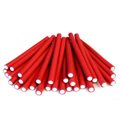 Abbildung von Papilotten Flex Wickler Set 12 oder 36 Stck. mm rot/pink (von deutschem Friseurbedarf Fachhändler!) (36 incl. Kosmetiktasche)