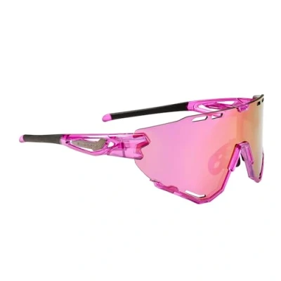Abbildung von SWISSEYE Mantra Sportbrille (100% UVA , UVB und UVC Schutz, verstellbarer Nasenbereich &amp; gummierte Bügelenden, splitterfreies Material TR90, inkl. Etui), shiny laser pink