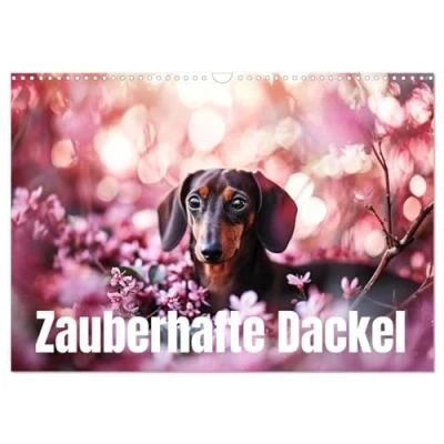 Abbildung von Zauberhafte Dackel (Wandkalender 2025 DIN A3 quer), CALVENDO Monatskalender