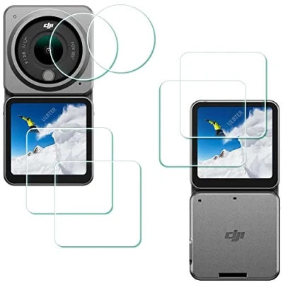 Abbildung von ULBTER Displayschutz Schutzfolie für DJI Action 2 Dual Screen Combo [2+2+2 Stück], Tempered Glass Protector Folie 9H Härte Gehärtetes Glas