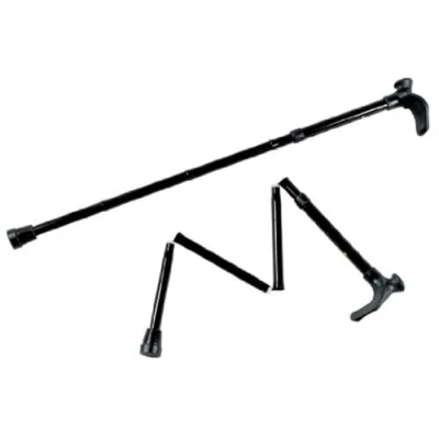 Abbildung von Homecraft Contoured Grip Sticks, Folding Walking Stick with Black Shaft, Ergonomic Handle Design for Those Weak Grasp or Arthritis, 775 875mm, Right Hand (Eligible VAT relief in the UK)