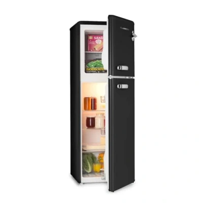 Abbildung von Klarstein Kühl /Gefrierkombination HEA16 Audrey 138L bl 10045920, 129.5 cm hoch, 45.5 breit, Kühlschrank mit Gefrierfach Gefrierkombination Retro