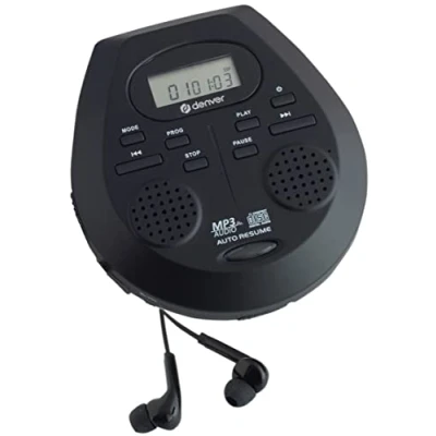 Abbildung von Denver DMP 395B Tragbarer CD Player CD, R, RW, MP3 Inkl. Lautsprecherbox Schwarz