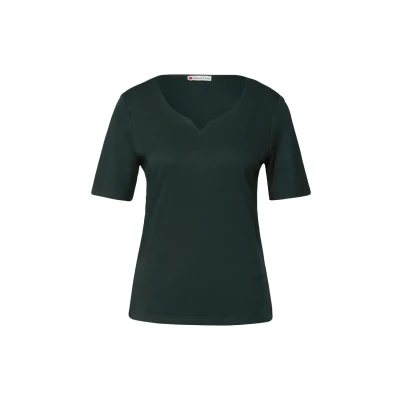 Abbildung von Street One MIT Herzausschnitt Tshirt basic, Damen, Größe: 40, Grün